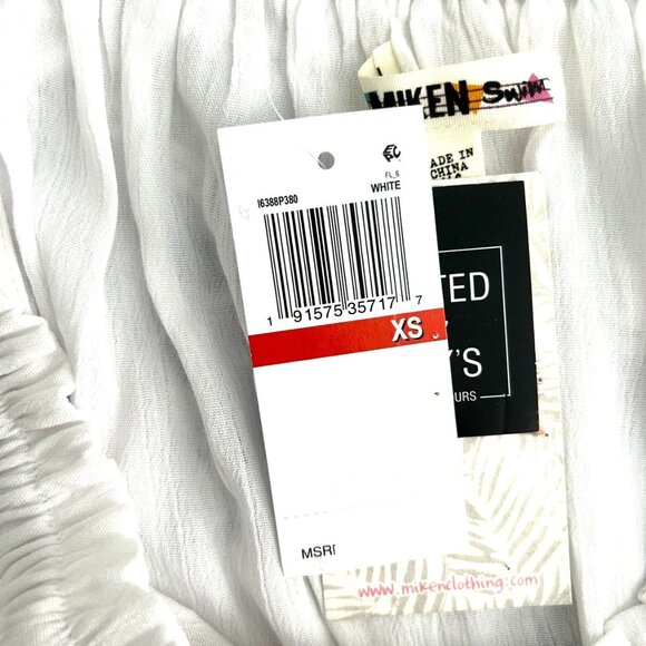 MIKEN Junior's Shoulderless Cover Up Romper White Size XS - Picture 5 of 7